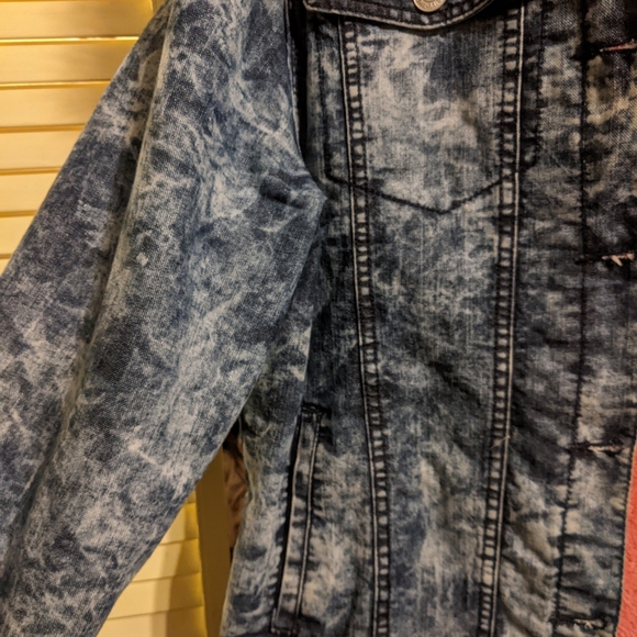 Thrill Pink Ruff Denim Winter Coat Size 3X - Picture 3 of 4